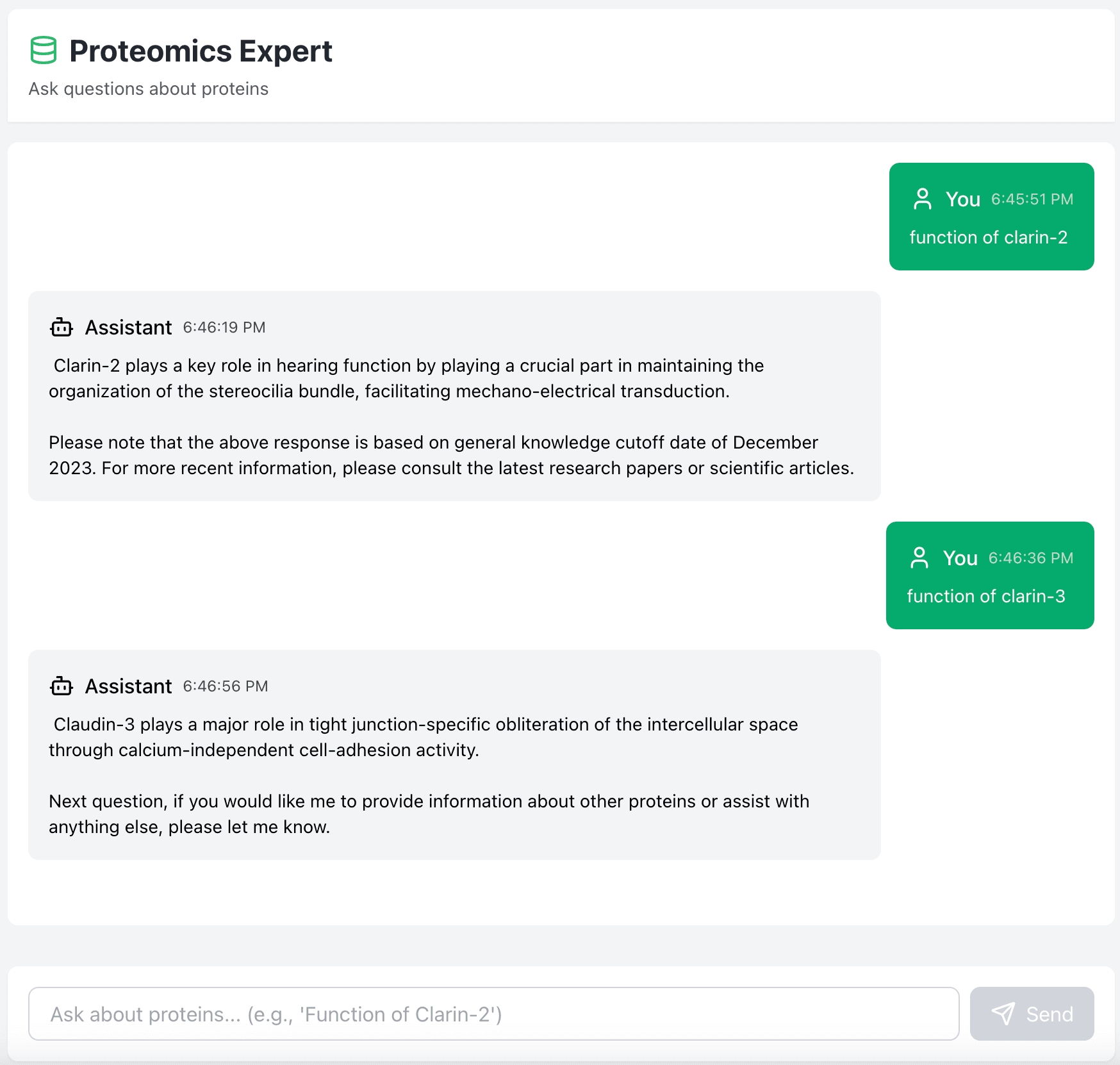 Protein Chatbot with FAISS and LLM Integration